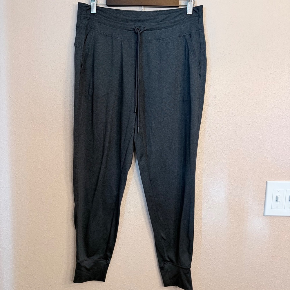 Lole Womens Gray Heathered Jogger Pants Drawstring Athletic Sweatpants Size M